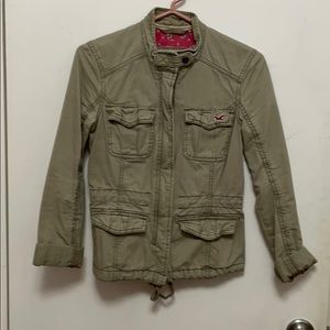 Hollister light olive jacket